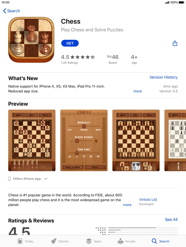 Press GET and follow the instructions on the screen to install the app.