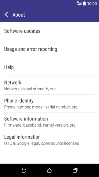 Press Software updates. If a new software version is available, it's displayed. 
Follow the instructions on the screen to update the phone software.