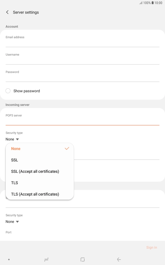 Press None to turn off the function.