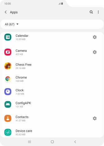 Press the required app. Press the required app.