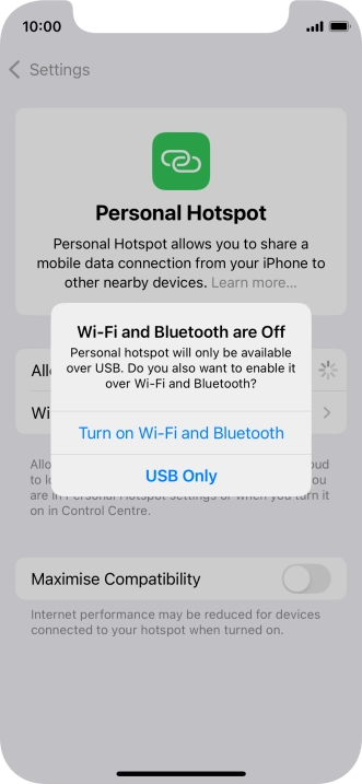 If Wi-Fi is turned off, press Turn on Wi-Fi and Bluetooth.
