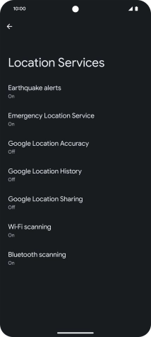 Press Google Location Accuracy.