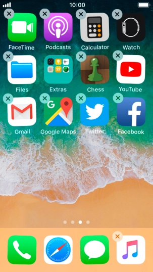 Press the delete icon. Press the delete icon.