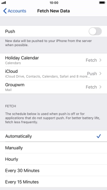 If you turn off the function, press the required setting.