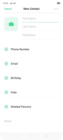 Press First Name and key in the required first name.