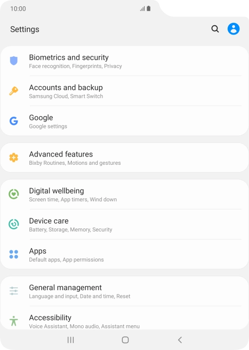 Press Accounts and backup.