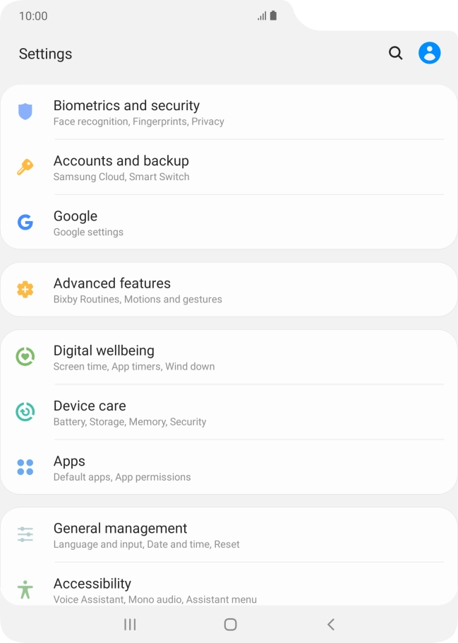Press Accounts and backup.