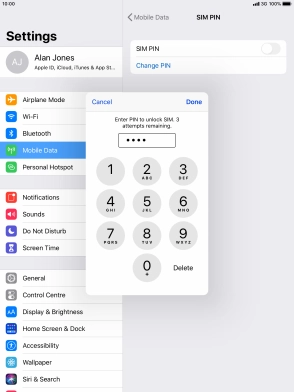 Key in your PIN and press Done.