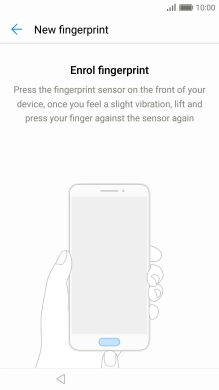 Follow the instructions on the screen to create the phone lock code using your fingerprint.
