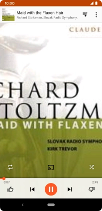 Press arrow right to go to the next audio file.