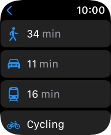 Press the required mode of transportation. Press the required mode of transportation.