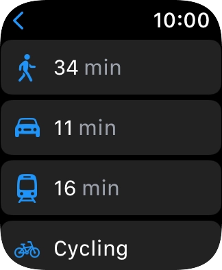 Press the required mode of transportation. Press the required mode of transportation.