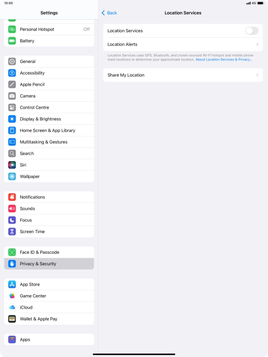 Press the indicator next to 