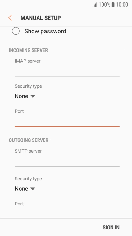 Press the field below 