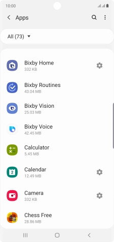 Press the required app.