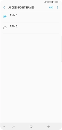 Press the field next to the data connection to activate it. Press the field next to the data connection to activate it.