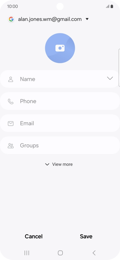 Press Name and key in the required name.