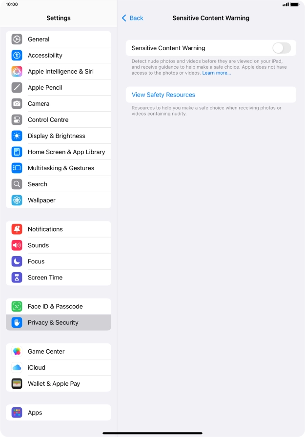 Press the indicator next to Press the indicator next to