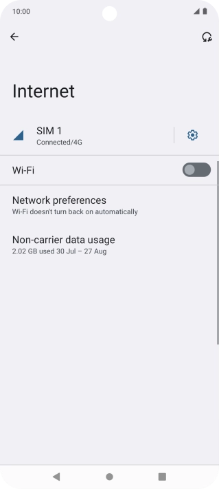 Press the indicator next to 