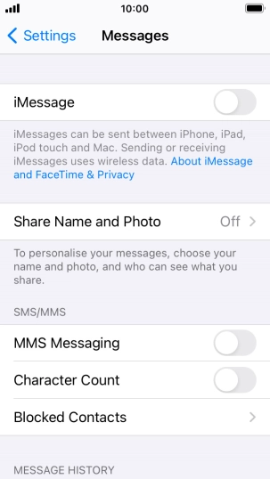 Press the indicator next to 