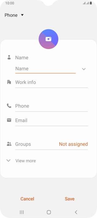 Press the address book drop down list.