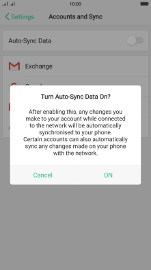 If you turn on the function, press ON.