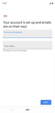 Press Your name and key in the required sender name.