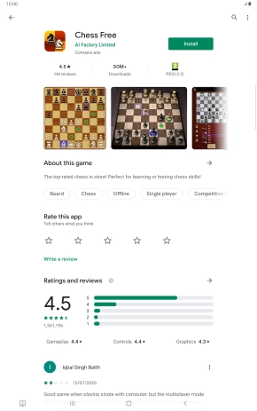 Press Install and follow the instructions on the screen to install the app.