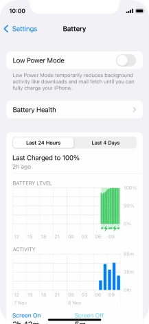 Press Battery Health.