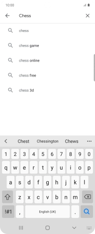 Key in the name or subject of the required app and press the search icon.