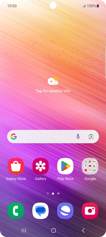 Slide two fingers downwards starting from the top of the screen.