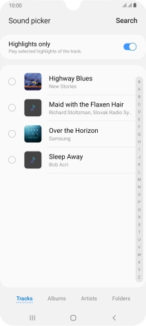 Press the required ring tones to hear them.