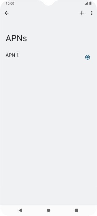 Press the new data connection icon.