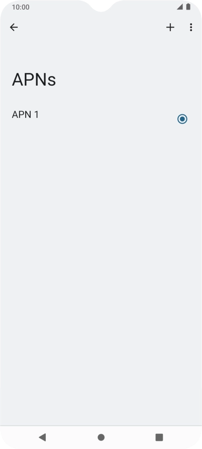 Press the new data connection icon.