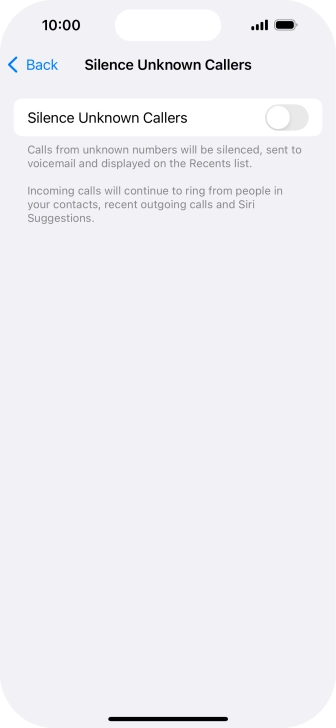 Press the indicator next to 