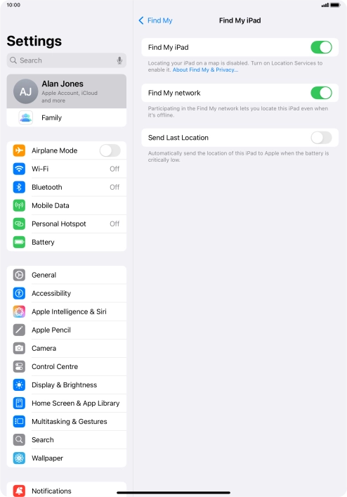 Press the indicator next to Press the indicator next to