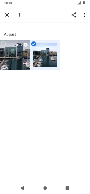 Press the menu icon.