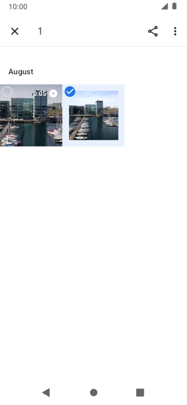 Press the menu icon.