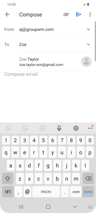 Press the required contact.