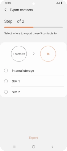 Press the name of the SIM.