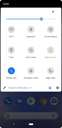 Press the settings icon.