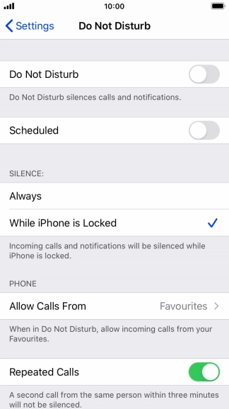 Press the indicator next to 