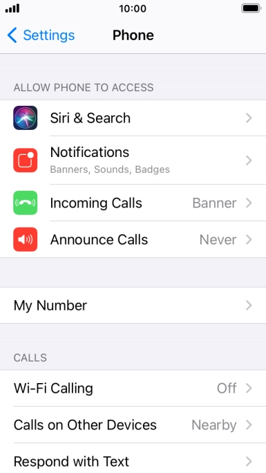 Press Announce Calls.