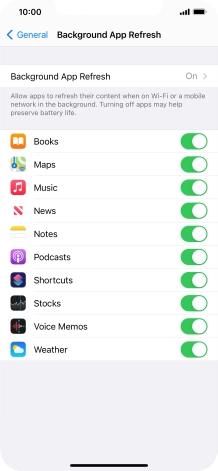 Press Background App Refresh.