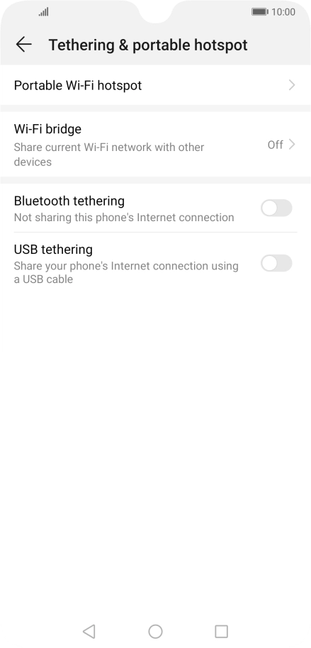 Press Portable Wi-Fi hotspot.