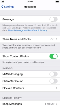 Press the indicator next to 