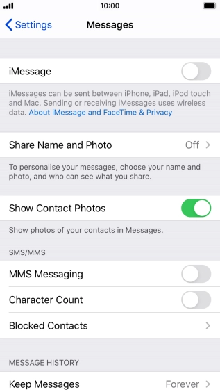 Press the indicator next to 