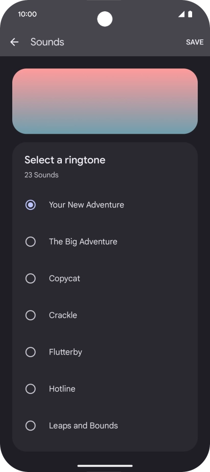 Press the required ring tones to hear them.