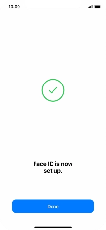 Press Done. If you haven't previously selected a phone lock code, key in a code of your own choice twice.