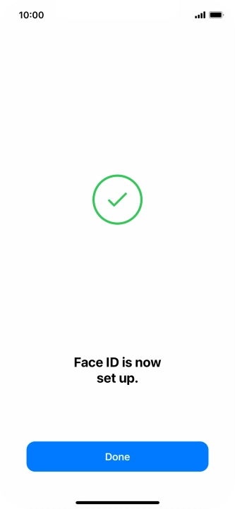 Press Done. If you haven't previously selected a phone lock code, key in a code of your own choice twice.